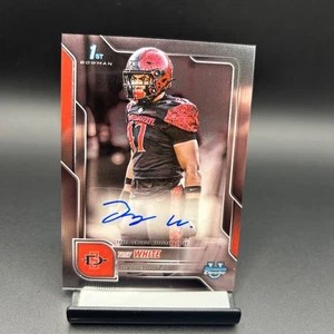 2025 Bowman Chrome U #BCA-TWH Trey White Chrome Auto San Diego State Aztecs - Picture 1 of 2