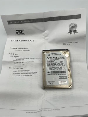  Hitachi HTS545016B9SA02 160GB,Internal,5400 RPM,6.35 cm (2.5") (0A70461) - Image 1 of 4