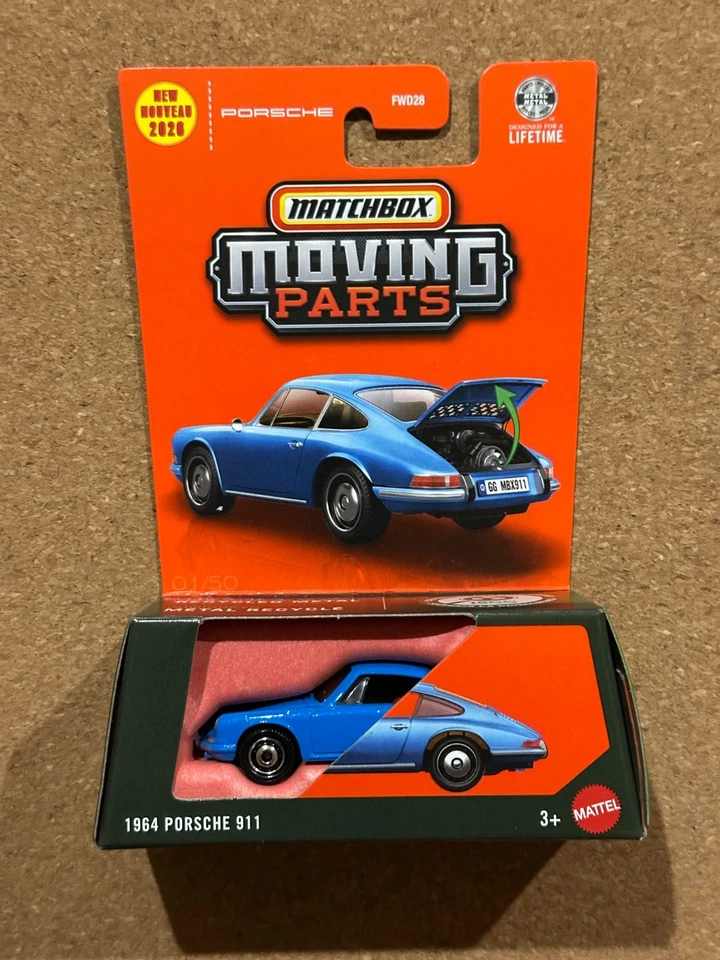 Matchbox Moving Parts - 1964 PORSCHE 911 Blue - Fast Shipping - Image 1 of 1