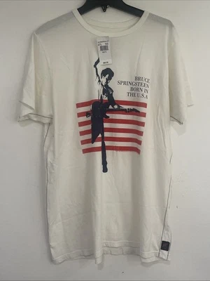 Camiseta Bruce Springsteen Born In The USA Gráfica Blanca NUEVA BAÚL PARA HOMBRE LTD Talla XL Foto 1 de 4