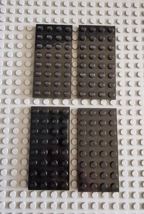 LEGO Platte Bauplatte Basisplatte flach 4 stk schwarz 4x8 black Plate 3035 R2 - Bild 1 von 1