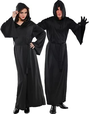 Mysterious Menace Black Robe Suit Yourself Fancy Dress Halloween Adult Costume - Image 1 of 2
