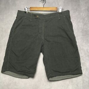 Howe Mens Reversible Shorts size 34 Light Dark Gray Flat Front Pockets Cotton