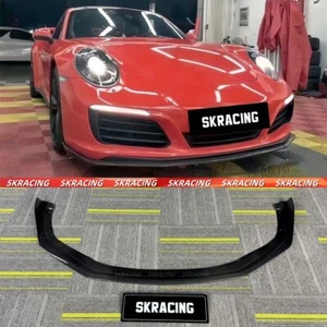 For Porsche 911 991.2 Carrera 2017-2019 Carbon Fiber Front Bumper Lip Body Kits - Picture 1 of 14