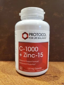 Protocol For Life Balance C-1000 + Zinc-15 120 caps | December BONUS w/order - Picture 1 of 1