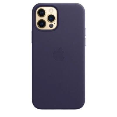 Originale Apple IPHONE 12/12 Pro Pelle Custodia Con Magsafe - Deep Viola - Nuovo - Immagine 1 di 4