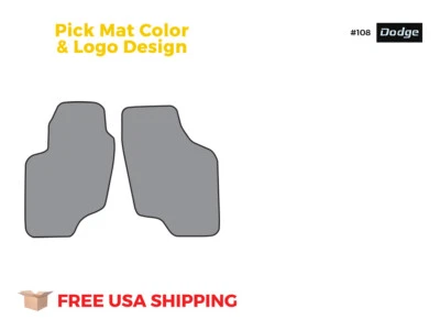 FITS 1985-1988 Dodge Colt Floor Mat Frt Row 2pc Cutpile - Image 1 of 4