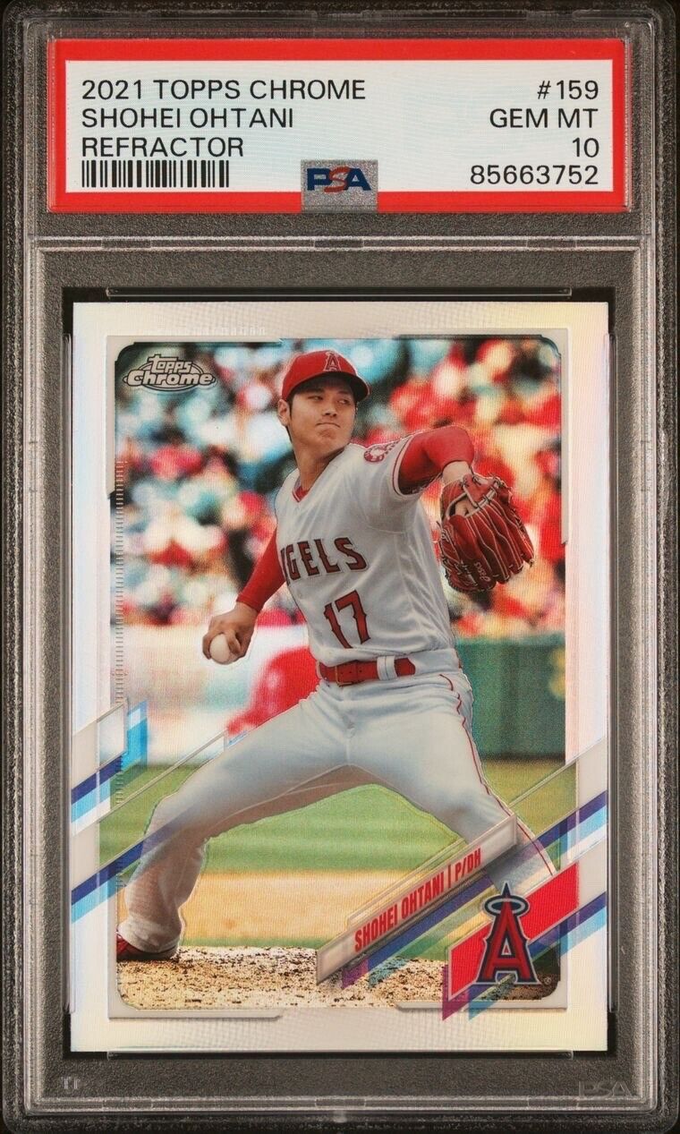 2021 Topps Chrome Shohei Ohtani #159 Refractor PSA 10 Los Angeles Dodgers