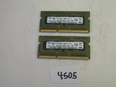 Samsung 2x2Gb=4Gb 1333Mhz PC3-10600 DDR3 SODIMM laptop memory RAM (4505) - Image 1 of 2