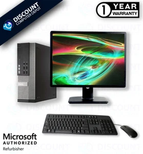 Dell OptiPlex Desktop Computer PC Core i5 8GB RAM 1TB HD Windows 10 Pro 19" LCD - Picture 1 of 7