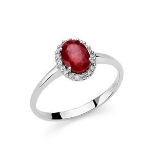 Anillo Mujer Miluna Oro 750 Rubí Natural Y Diamantes Naturales LID3280 NUEVO... - Imagen 1 de 2