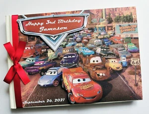 Personalised Disney Cars birthday guest book, disney cars album, gift - Picture 1 of 5