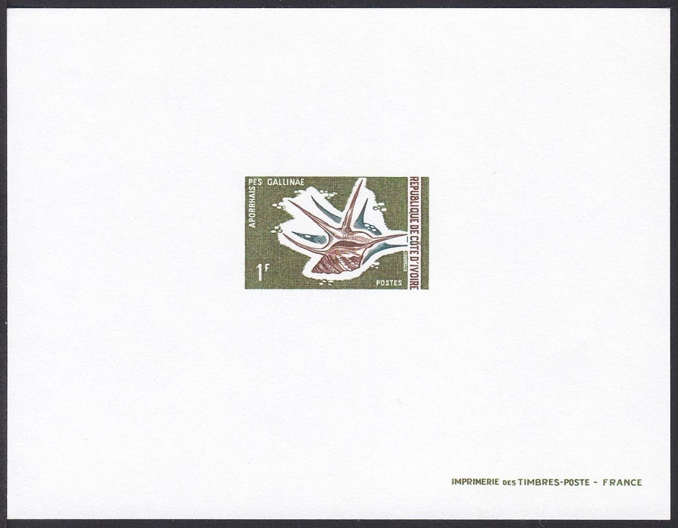 Cote d'Ivoire Sc301 Marine Life, Sea Snail, Aporrhais pesgallinae, Deluxe Proof - Image 1 of 1