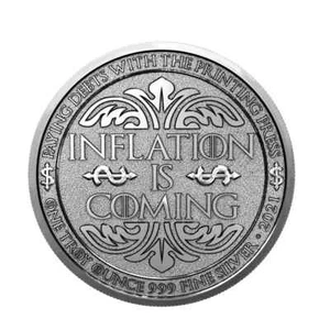 2021 1 Oz. Silber - Inflation Is Coming "Unleash the Beast" - .999 Silbermünze! - Bild 1 von 5