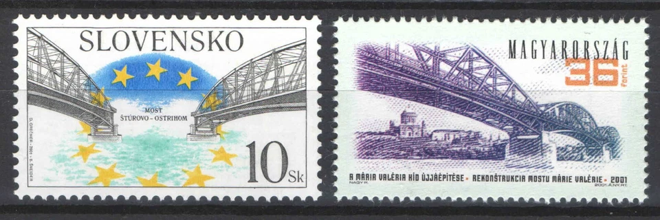 Hungary 2001. Maria Valeria bridge issue from Slovaka + Hungary ! MNH (**) - Image 1 of 1