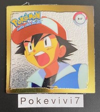 1999 Pokemon Card ASH R17 GOLD English Card Artbox STICKER USED