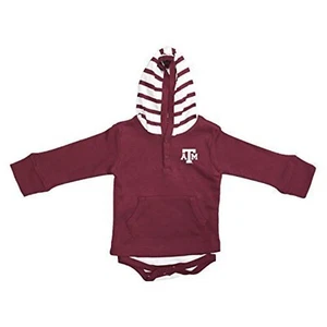 Texas A&M Aggies Toddler Striped Hooded Creeper Sweatshirt Jacket (12 Months) - Picture 1 of 5