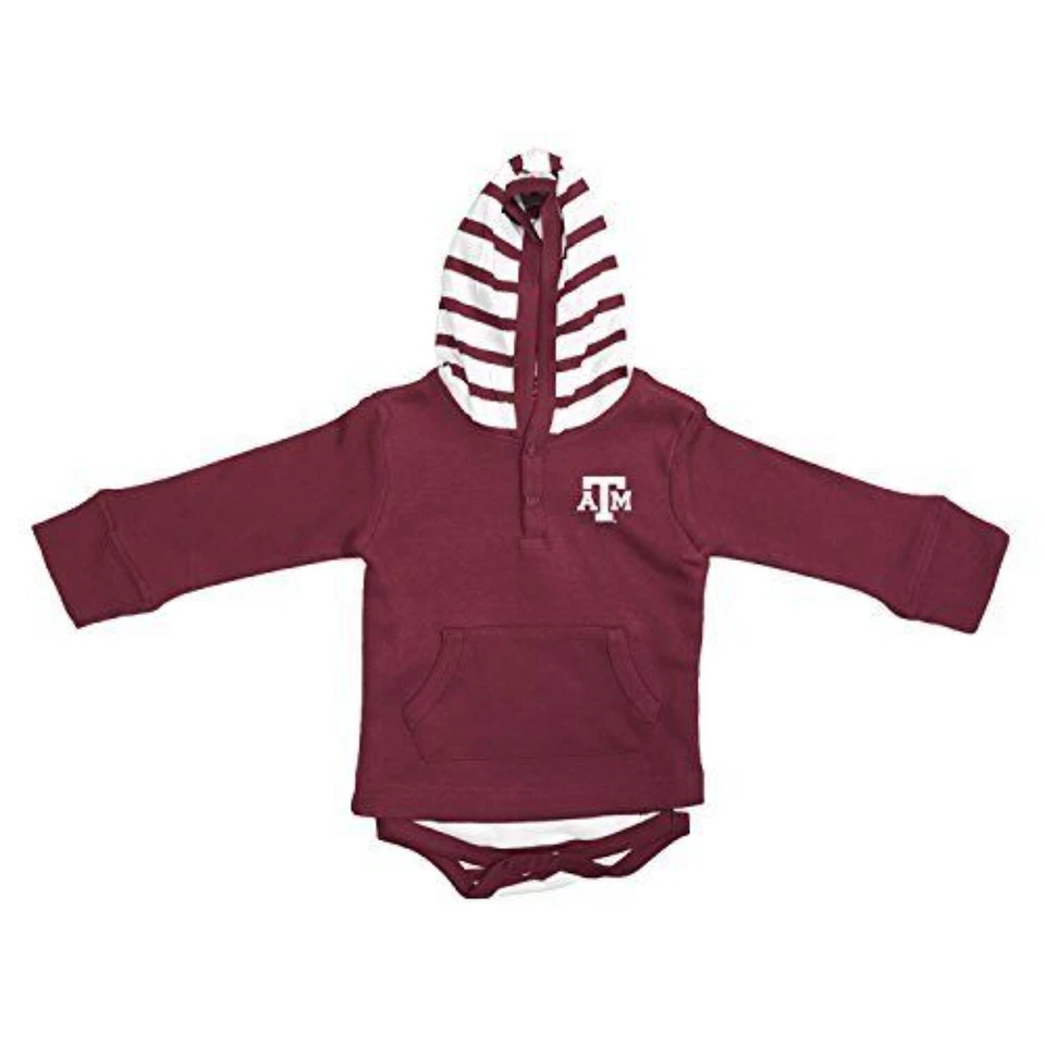 Texas A&M Aggies Niño Pequeño Rayas Capucha Creeper Sudadera Chaqueta (12 Meses) Foto 1 de 4