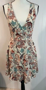LuLus Multicolor Floral Sleeveless Wrap Dress - Womens S - Picture 1 of 11