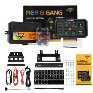 AUXBEAM RA80 XL RGB 8 Gang Switch Panel LED Light Circuit Control System 12-24V - Picture 1 of 12