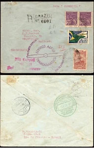 Brasil - Zeppelin - 1933 - Certificada de Brasil a Holanda marcas Zeppelin - Imagen 1 de 1