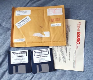 Vintage DOS PowerBASIC demo disks - software in shipping envelope BASIC - Picture 1 of 1