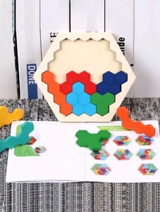 Honeycomb Multicoloured Puzzle Challenging Brain Teaser Kids Adults Party Travel - Picture 1 of 5