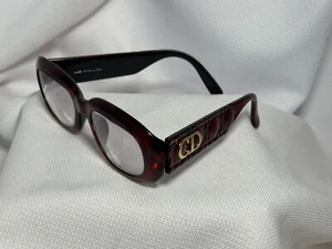 VINTAGE Christian Dior Red Big Gold Logo Sunglass Frames ONLY #CD 2006 - Picture 1 of 12