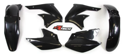 BLACK Plastic Kit KAWASAKI KLX450R 2007 2008 2009 2010 2011 2012 2013 KLX450-R - Image 1 of 2