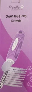 Poodle Pet Dematting Fur Rake Comb Brush Tool Dog Rake Brush - Dog Brush Purple - Picture 1 of 2