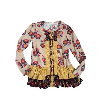 Matilda Jane Elliot Friends Forever Floral Long Sleeve Tunic Top Girls Size 8 - Image 1 of 4
