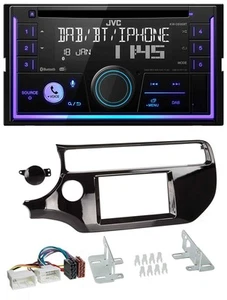 JVC MP3 USB 2DIN DAB Bluetooth CD Autoradio für Kia Rio UB ab 15 piano-schwarz - Bild 1 von 7