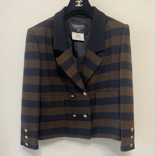 Giacca sartoriale Chanel righe 42 vintage