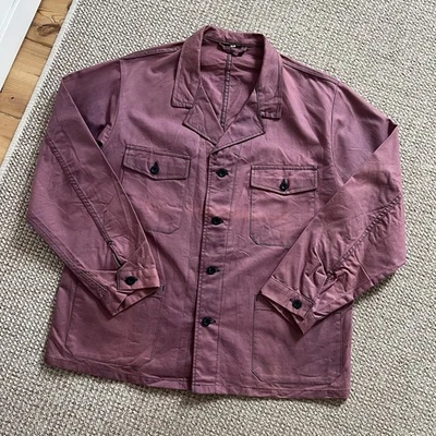 Vintage French Sun Faded Purple Chore Work Distressed Le Laboureur Style Jacket - Image 1 of 4
