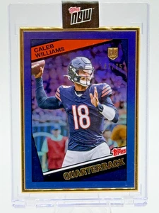2024 Topps Now NFL Caleb Williams RC Rookie Campaign Gold Frame Blue 62/75 Bears - Picture 1 of 2
