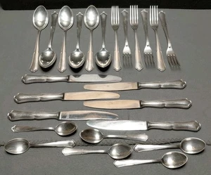 24 tlg Set Bruckmann & Söhne Liselotte 90 versilbert Vintage Gabeln Löffel Messer - Bild 1 von 16
