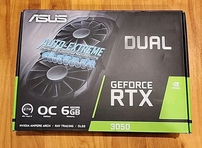 ASUS Dual GeForce RTX 3050 OC Edition 6GB GDDR6 Video Graphics Card - Image 1 of 4
