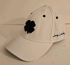 Gorra de golf Black Clover Live Lucky S/M blanca ajustada ajuste elástico EE. UU. - Imagen 1 de 7