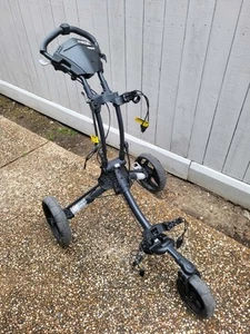 Clicgear Rovic RV1S 3-WHEEL GOLF Push Cart, BLACK - Picture 1 of 24