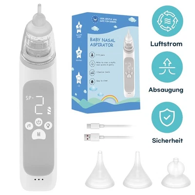 MARKENLOS Nasensauger Baby Elektrisch Nasenreiniger für Kleinkind Nasensekretsauger +Musik