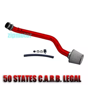 99-00 HONDA CIVIC EX 1.6L COLD AIR INTAKE + FILTER RACING SYSTEM RED ALUMINUM - Bild 1 von 3