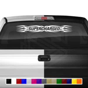 #161 SUPERCHARGED Decal Sticker Windshield Window Vinyl Banner Car Truck JDM - Picture 1 of 7