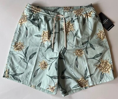 Pantalones Cortos de Natación QUIKSILVER WATERMAN Para Hombres Perfect Bloom Volley • Verde • Nuevo con Etiquetas Foto 1 de 4