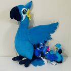 Rio 2 Jewel & Kids Carla Bia Tiago 12" Plush Stuffed Blue Macaw  Blue Sky Studio