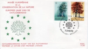BELGIUM 1970 Trees - Nature Protection Year FDC4685 - Picture 1 of 1