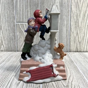 Estatuilla de música de cerámica House of Lloyd Letters to Santa 1991 vintage - Imagen 1 de 11