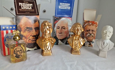 4 Avon COMPLETO después del afeitado Presidente Lingoln Washington TDR tributo país nuevo en caja Foto 1 de 4