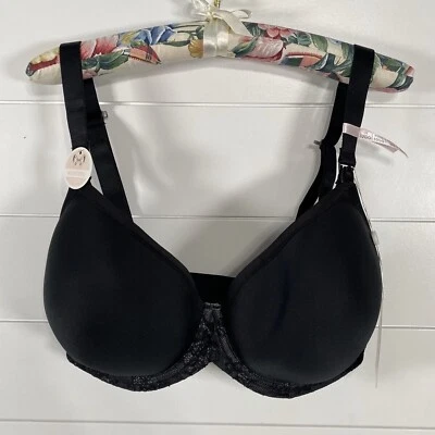 Cake Lingerie Womens Waffles Nursing Tshirt Bra 30E Black Full Coverage Support - Image 1 of 4