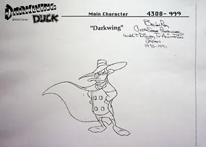 Estudio de Producción DARKWING DUCK FIRMADO BRIAN RAY Modelo Celular Copia Disney - Imagen 1 de 3