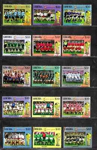 Liberia, FIFA World Cup 2002 Teams, 15v, MNH - Picture 1 of 1